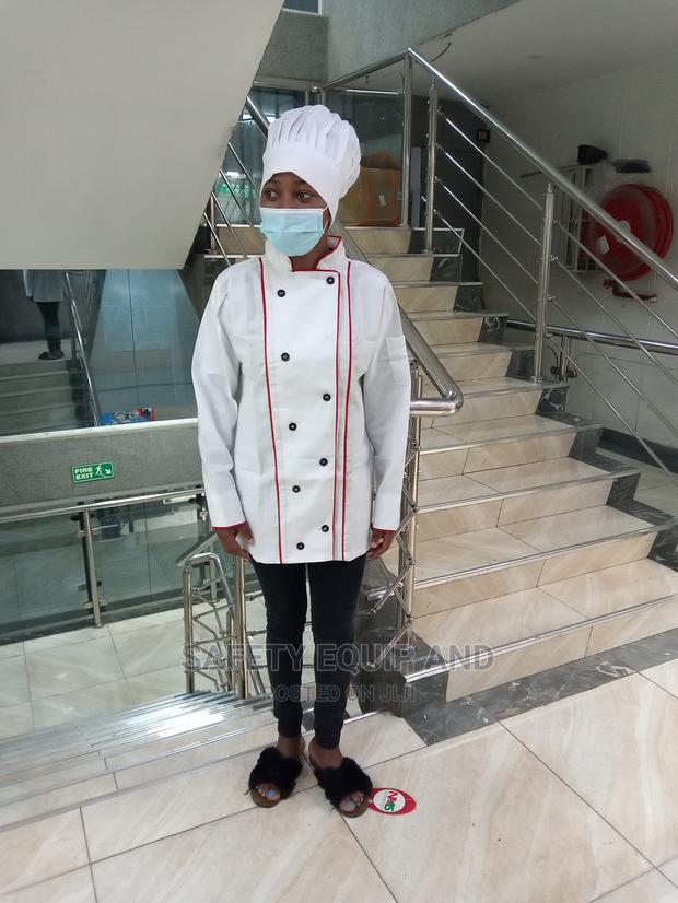 Safety Kitchen Jackets With Red Piping