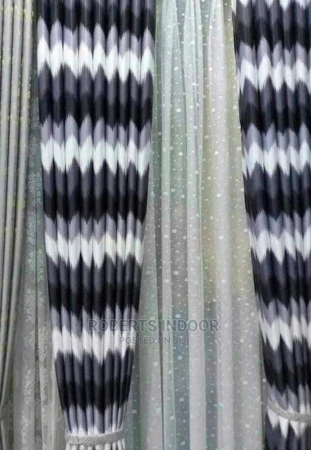 Printed Black Curtain
