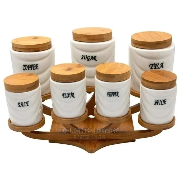 *7 Pcs Ceramic Canister Set