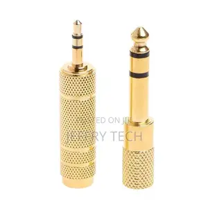 2pcs 6.5mm 1/4 Female to 3.5mm 1/8 Male Stereo Audio Mic Pl