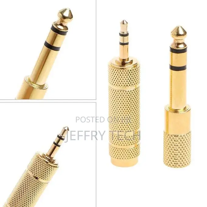 2pcs 6.5mm 1/4 Female to 3.5mm 1/8 Male Stereo Audio Mic Pl
