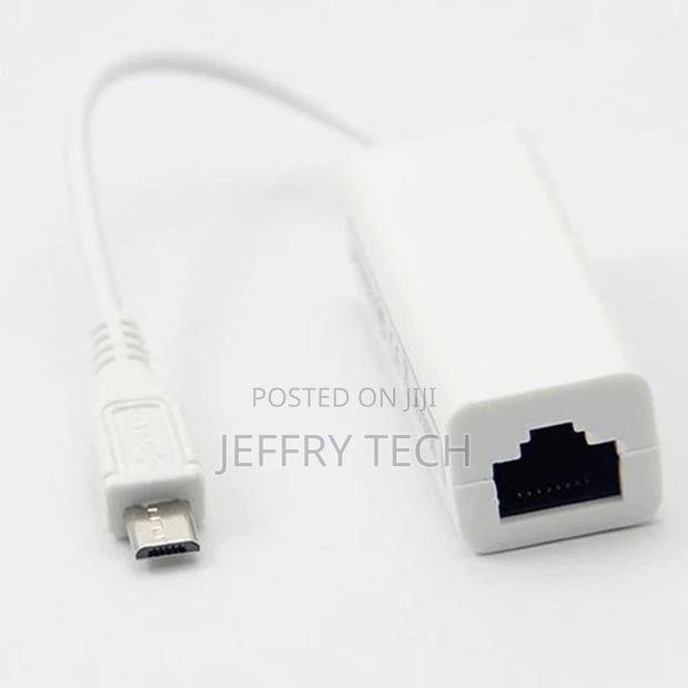 Micro USB to Ethernet Cable Interface Ethernet Adapter OTG W - thumbnail 2