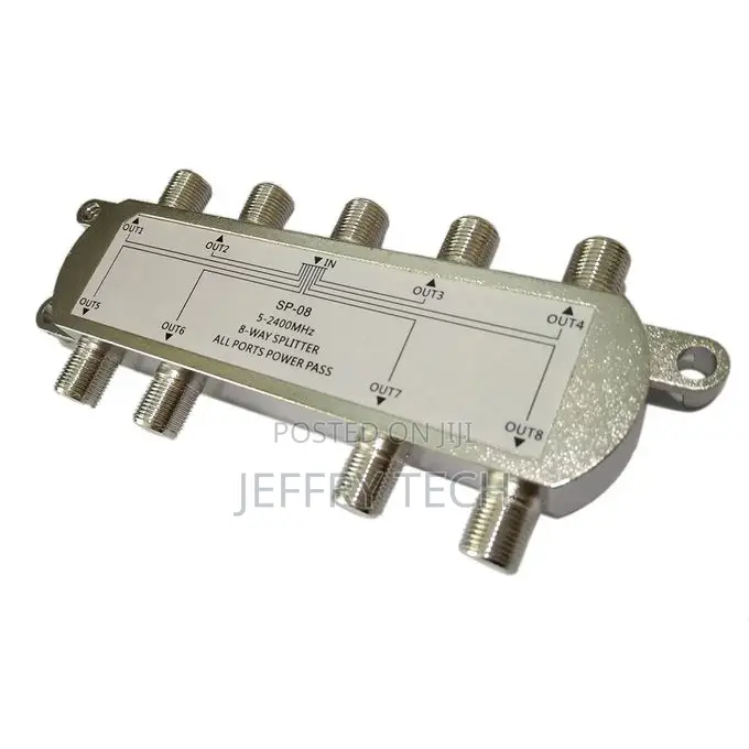 8-Way Signal Satellite Splitter TV Aerial RF Coaxial Cable S