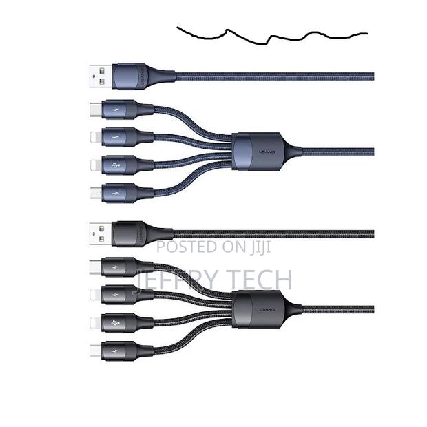 Usams Us- U26 4 in 1 Braided Data Cable 1M - thumbnail 3