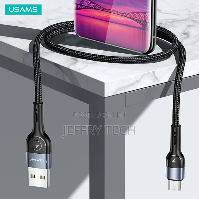 Usams Us- U55 Micro Aluminium Alloy Braided Data Cable 1M