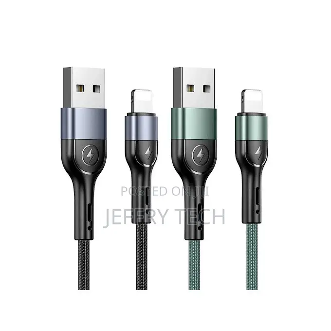 Usams Us-U55 Lightning Aluminium Alloy Braided Data Cable 1M