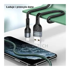 Usams Us-U55 Lightning Aluminium Alloy Braided Data Cable 1M