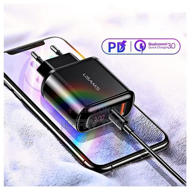 Usams Qc 3.0 18W Digital Display Fast Charger (Eu) - thumbnail 2