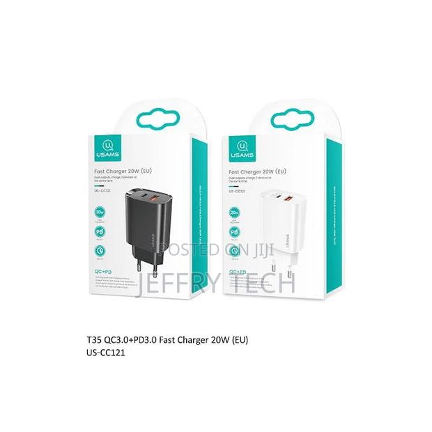 Usams Us-Cc121 Qc 3.0 +Pd 3.0 Fast Charger 20W (Eu)