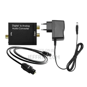 Optical Fiber Coaxial Toslink Digital to Analog Audio-Black
