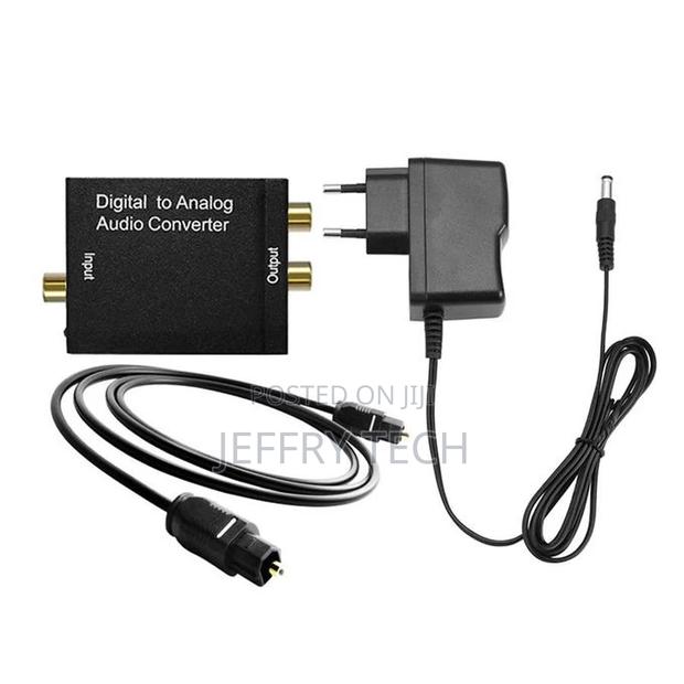 Optical Fiber Coaxial Toslink Digital to Analog Audio-Black