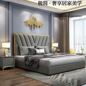 Modern Bed,/ Plus Two Side Drawers