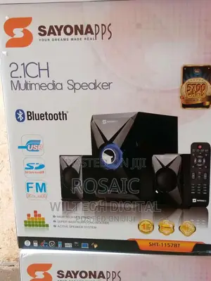 Sayona 2.1CH Speaker With Bluetooth, USB Port and Fm Radio