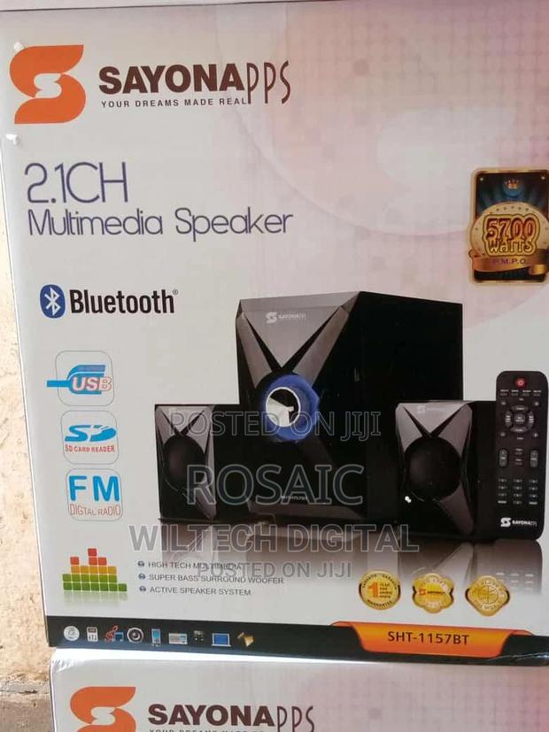 Sayona 2.1CH Speaker With Bluetooth, USB Port and Fm Radio