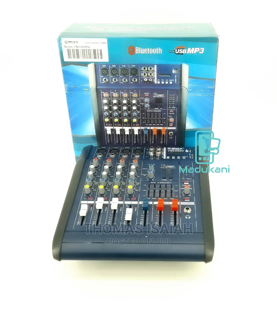 Max Pmx402du 4 Channel Powered Mixer Mixing Console Bluetoot