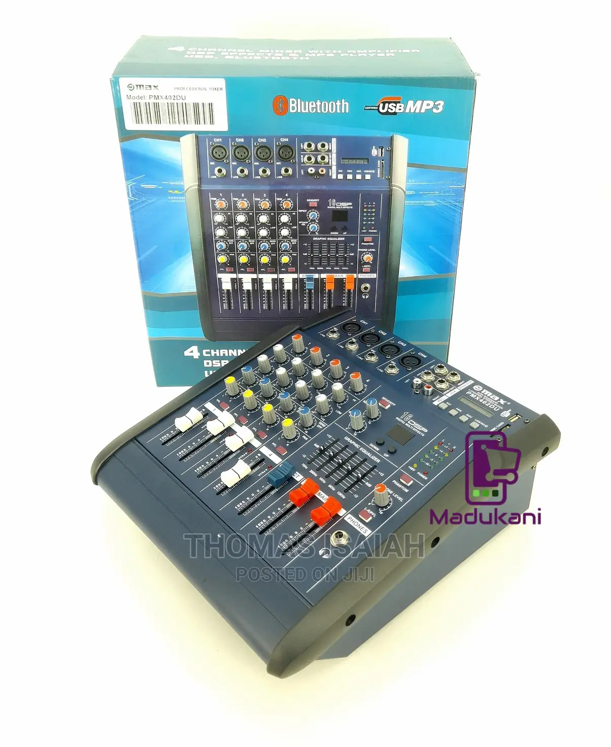 Max Pmx402du 4 Channel Powered Mixer Mixing Console Bluetoot