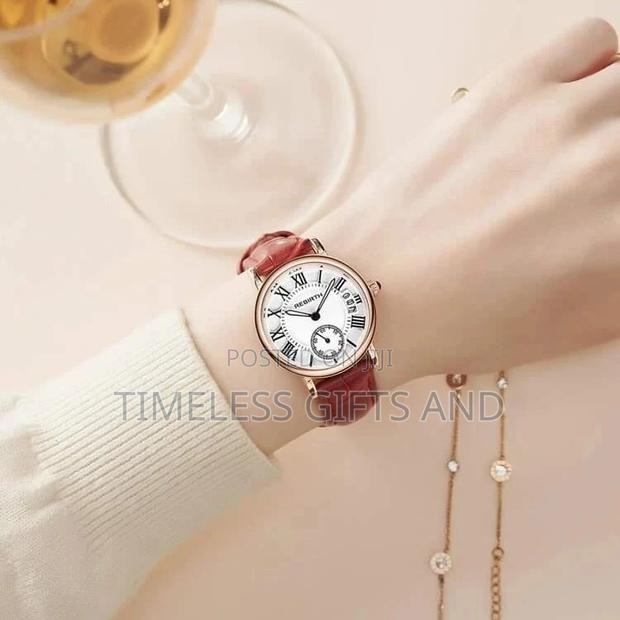 Rebirth 2012 Ladies Red Leather Watch - thumbnail 3