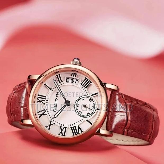 Rebirth 2012 Ladies Red Leather Watch - thumbnail 4