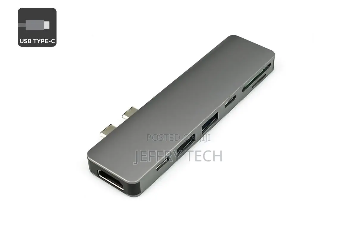 7-In-1 USB C Pass-Through Hub With 4K 30hz HDMI (Space Grey)