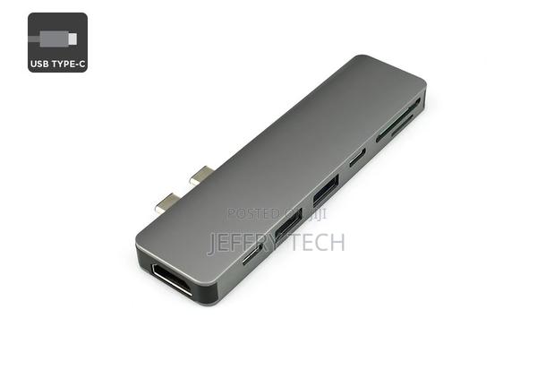 7-In-1 USB C Pass-Through Hub With 4K 30hz HDMI (Space Grey) - main view
