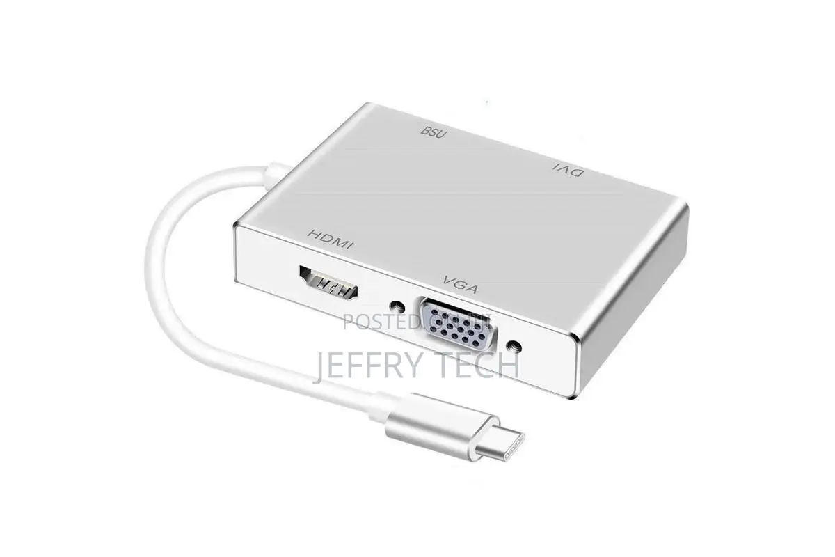 USB-C Type-C Thunderbolt 3 to DVI HDMI VGA USB 3.0 Adapter F