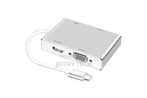 USB-C Type-C Thunderbolt 3 to DVI HDMI VGA USB 3.0 Adapter F