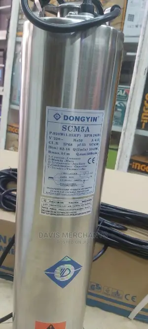 Dongyim 1.25hp Submersible Water Pump 64M Maximum Head