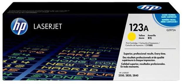 Original HP 123A Yellow Toner Cartridge - main view