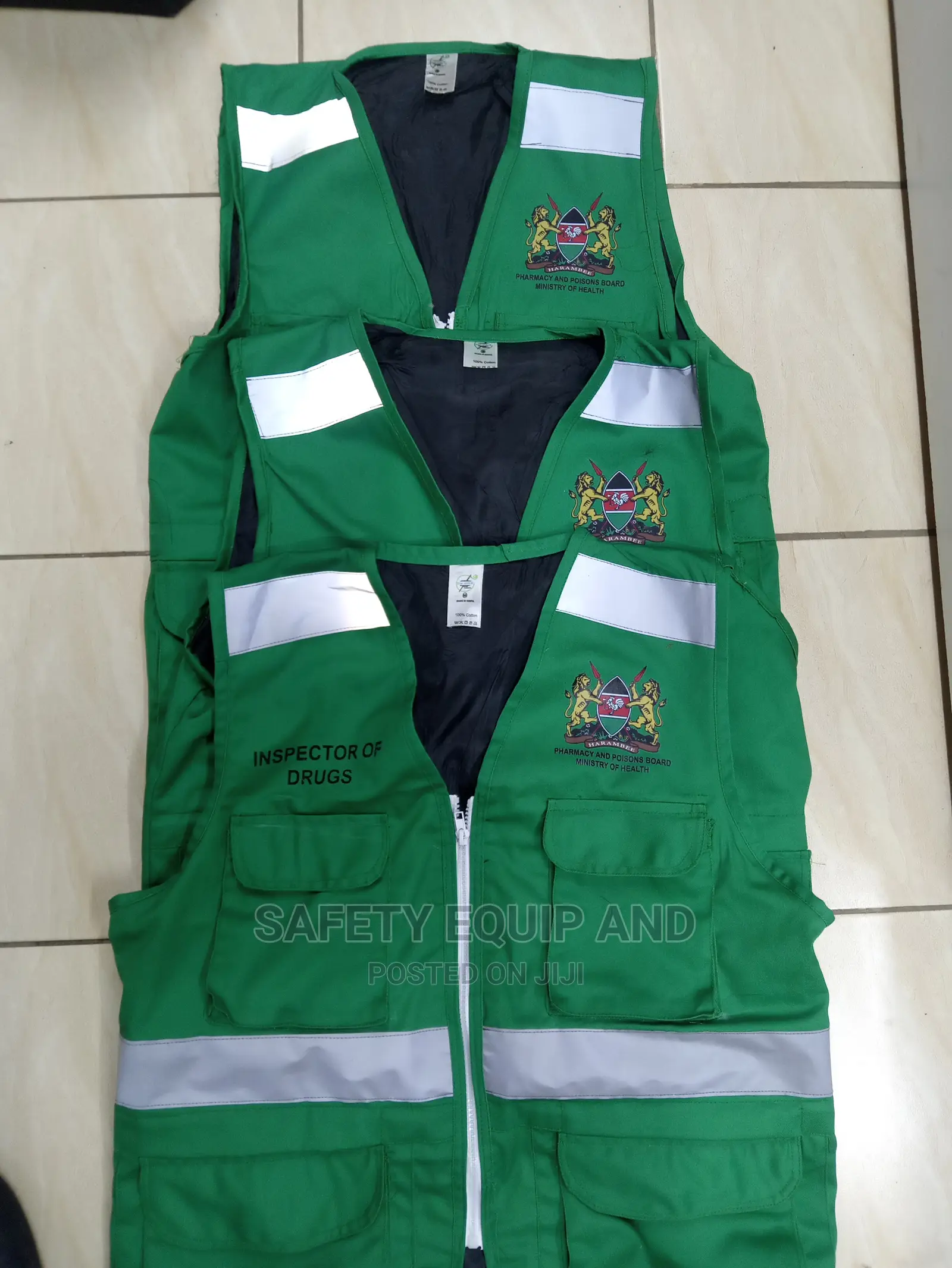 Green Made in Kenya Reflective Vest in Nairobi Central Safetywear