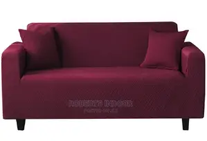 Maroon Strecthy Sofa Cover 5 Sitter