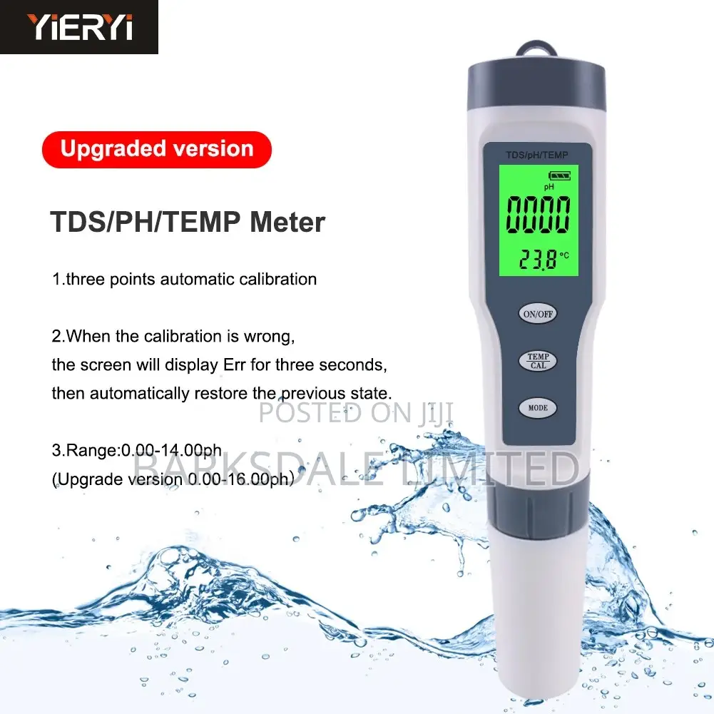 Digital Ph Meter Atc Tester, 3 in 1 Ph TDS Temp 0.01