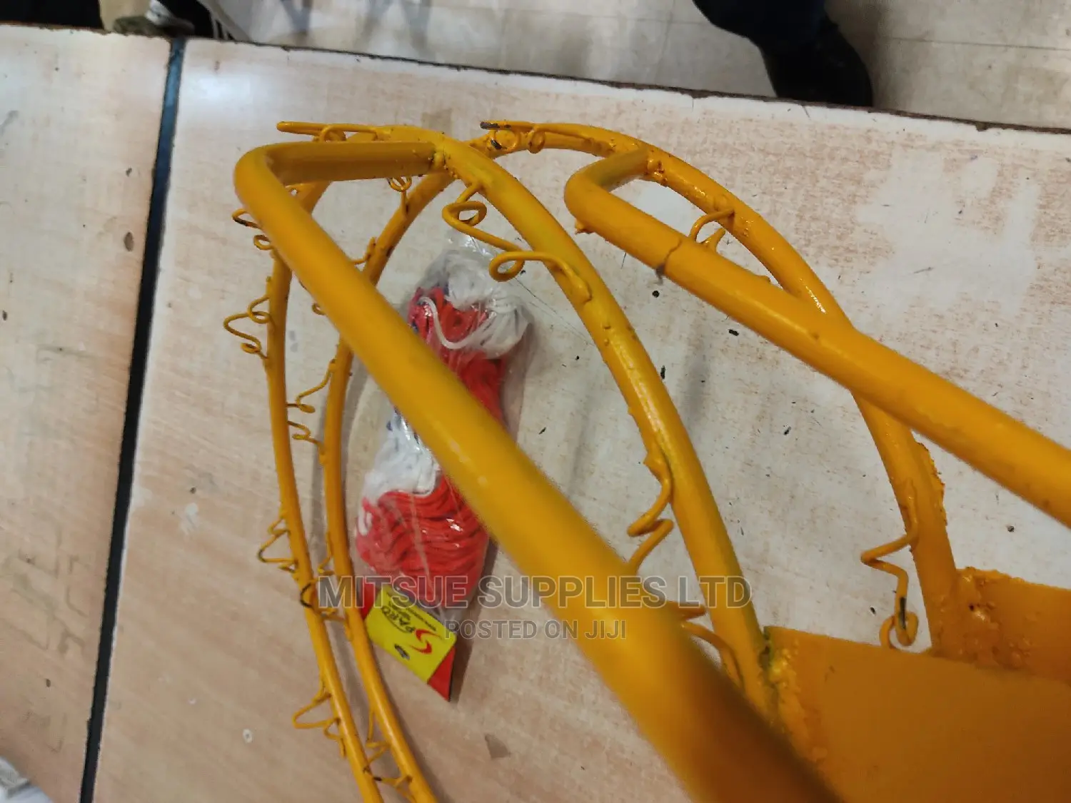 A Pair Of Heavy Duty Basketball Hoop/Ring With Nets-yellow
