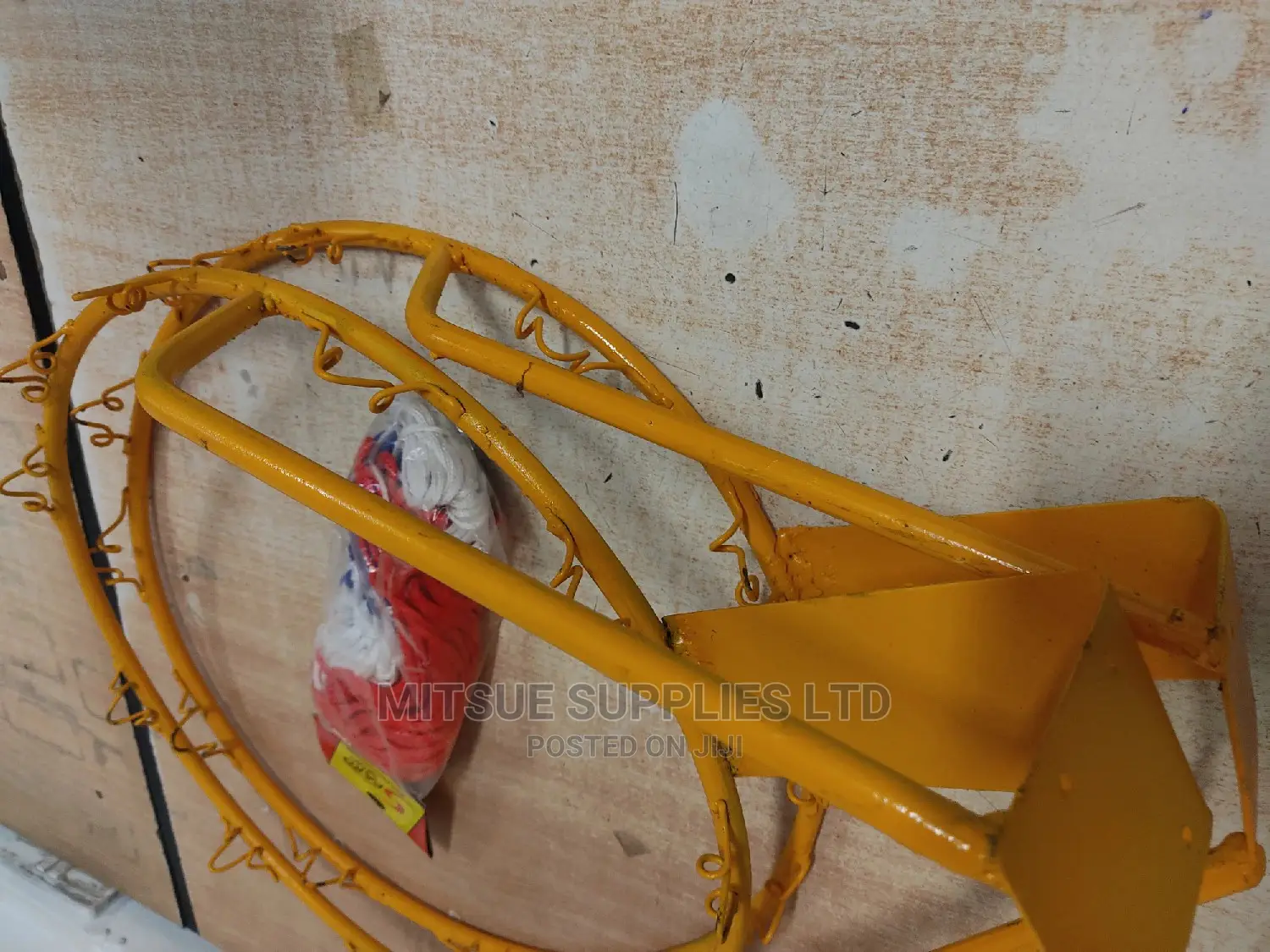A Pair Of Heavy Duty Basketball Hoop/Ring With Nets-yellow