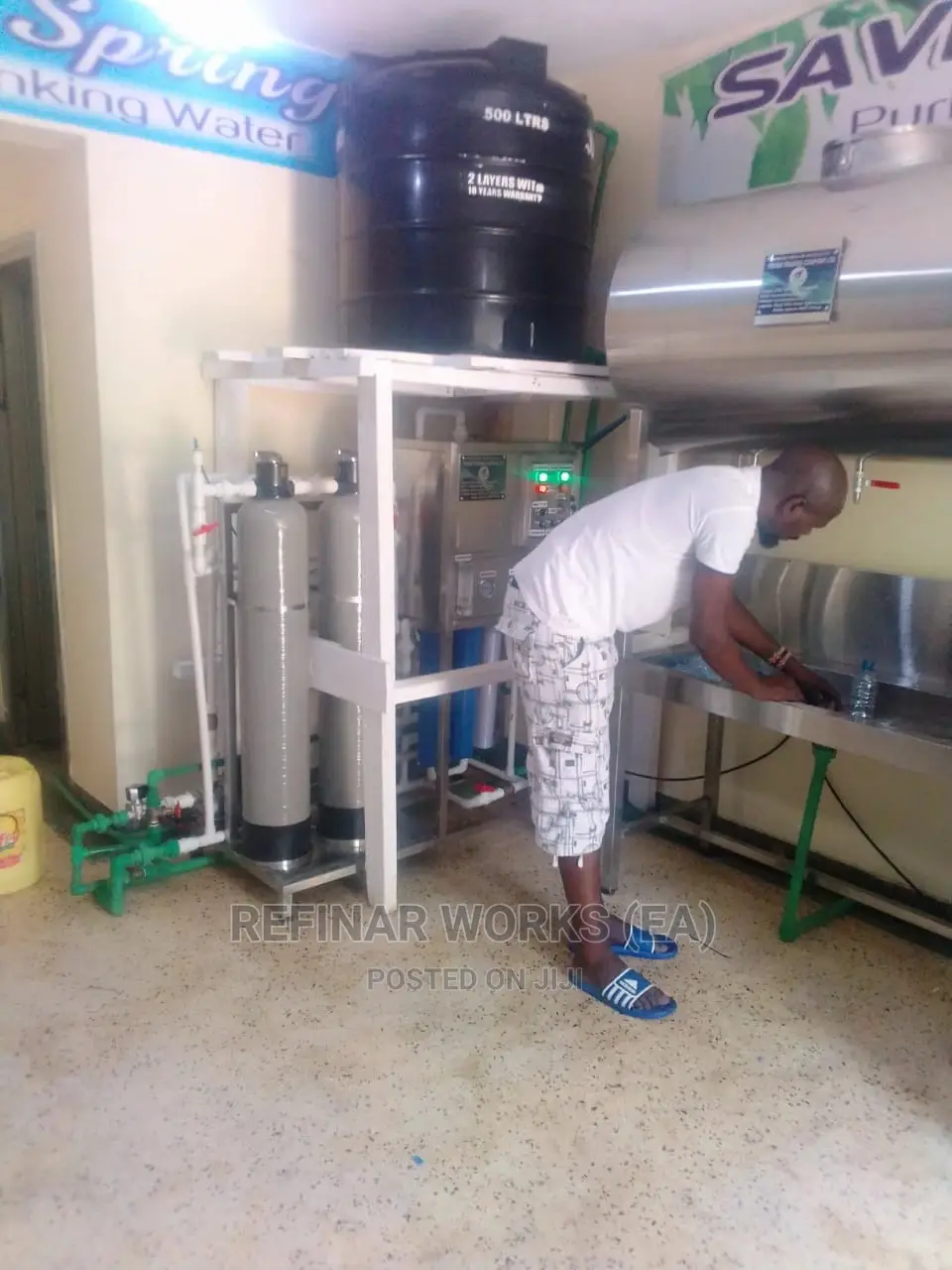 Guide on Starting Water Purification, Refilling Packaging