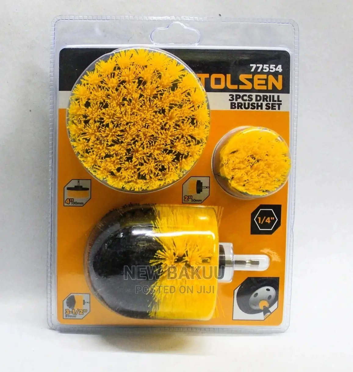 Tolsen 3pcs Drill Brush Set