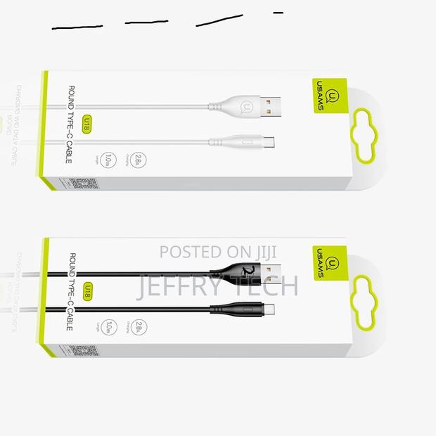 USAMS PVC 1m 2A Type-C USB Charging Cable Charger Data Type - thumbnail 2