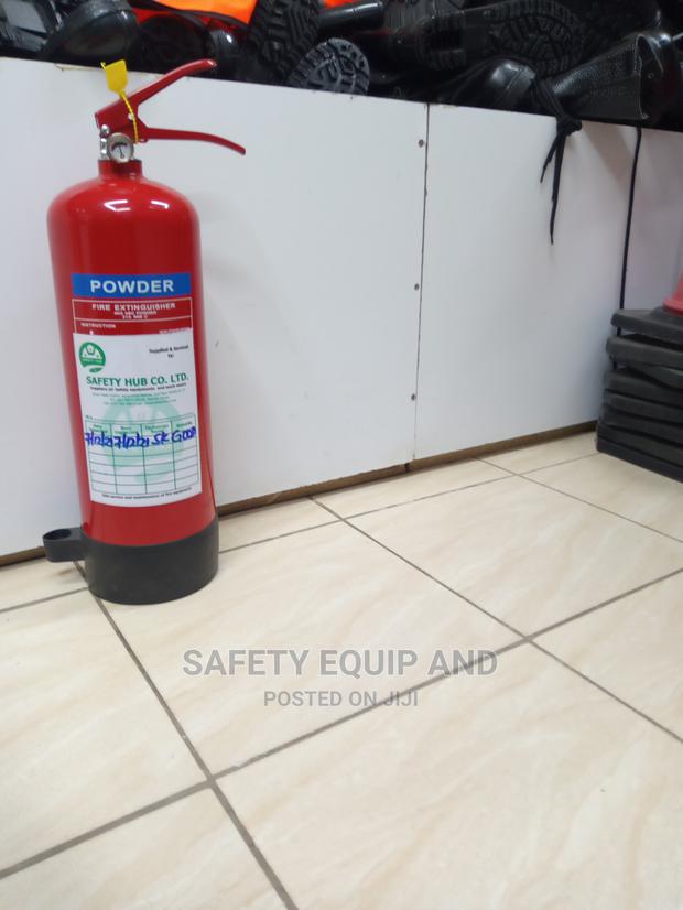 Yellow Powder Extinguishers - main view