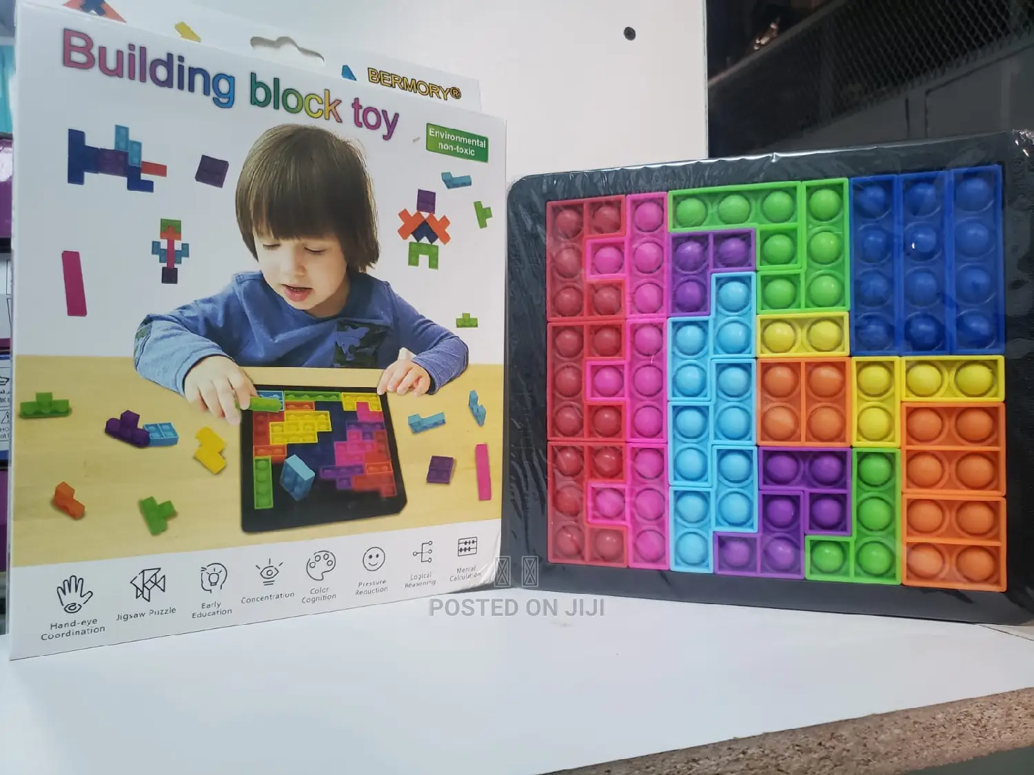 Building Block Toy With Pop It
