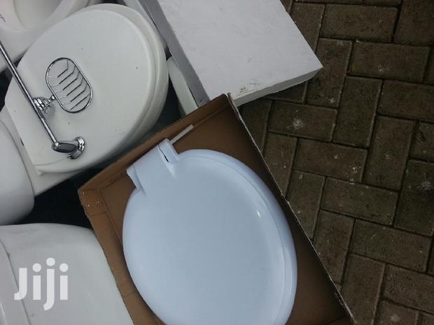 White Heavy Toilet Covers - main view