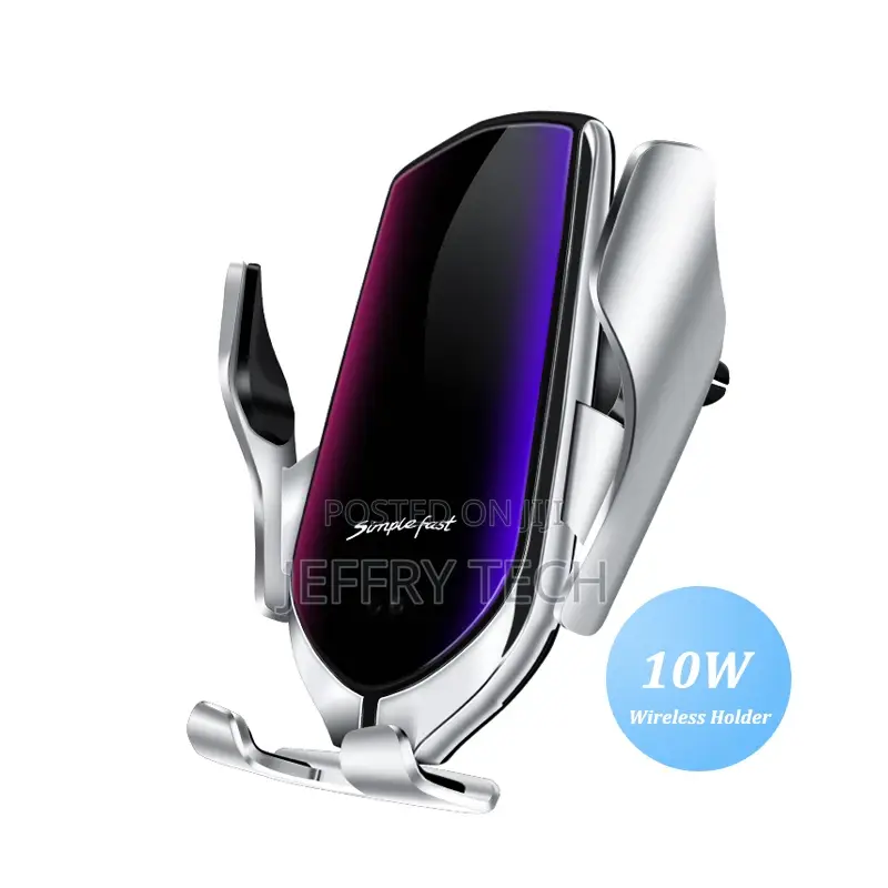 Clamping 10w Car Phone Wireless Charger Car Mount Qi Wireles