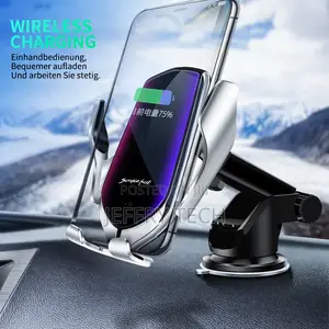 Clamping 10w Car Phone Wireless Charger Car Mount Qi Wireles