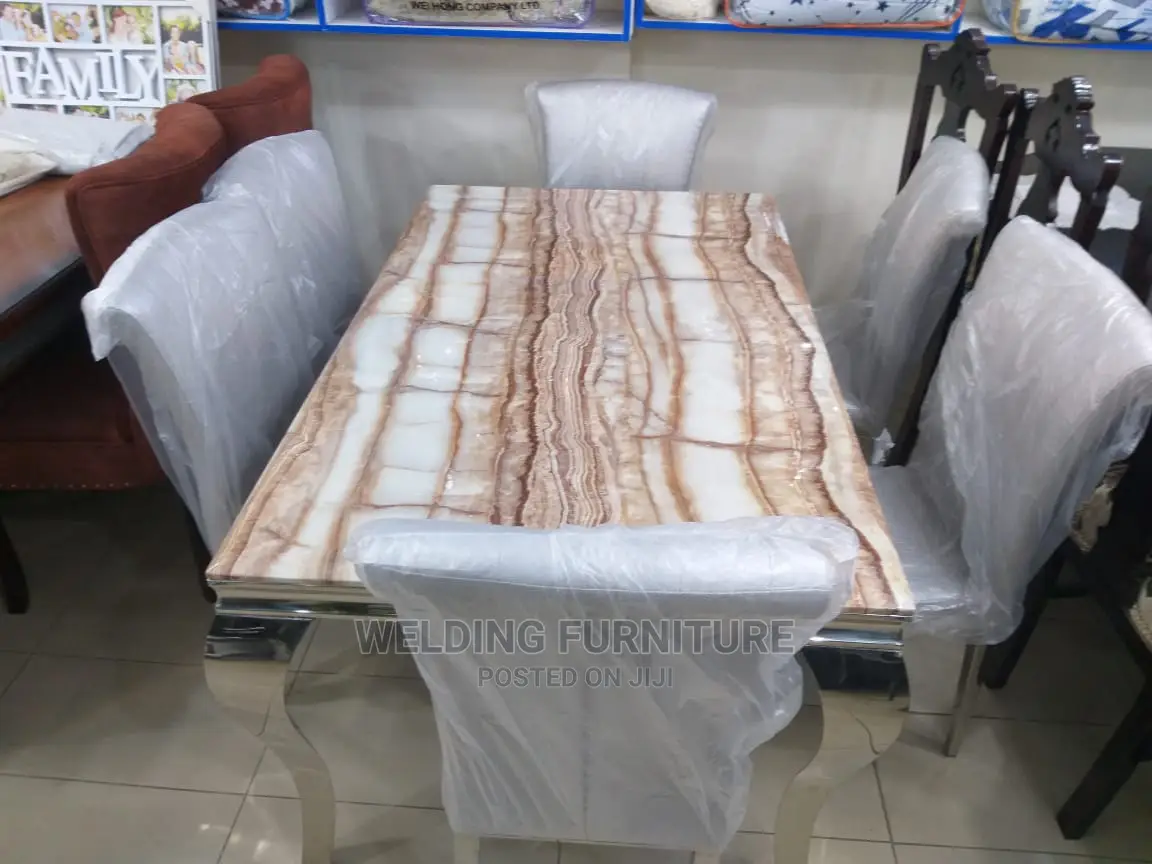 Marble Table and 6 Seat Mk