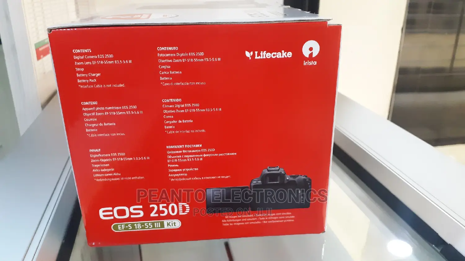 Canon Eos 250d DSLR Camera With 18-55mm