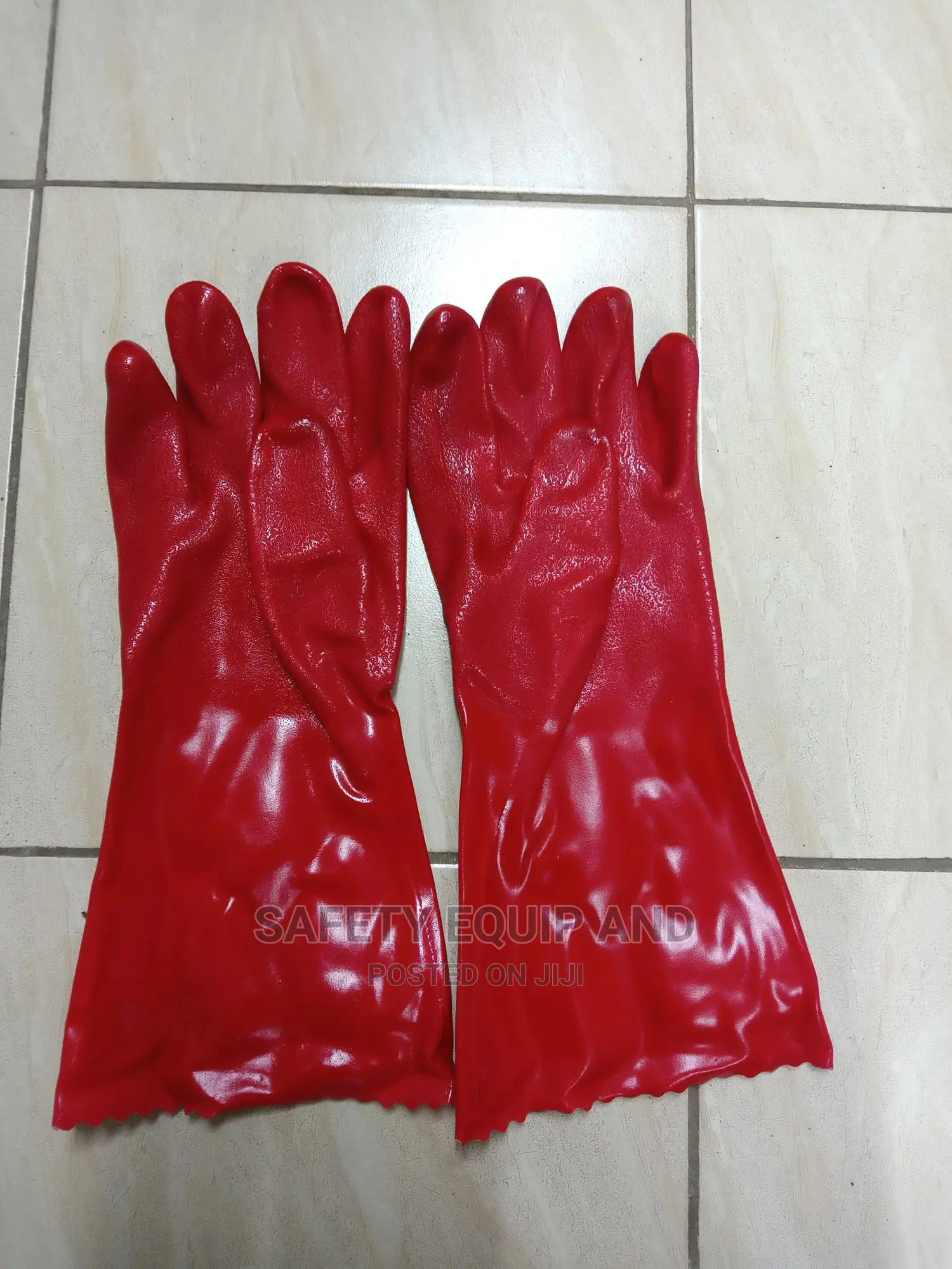 Pro Red PVC Water Resistant Gloves