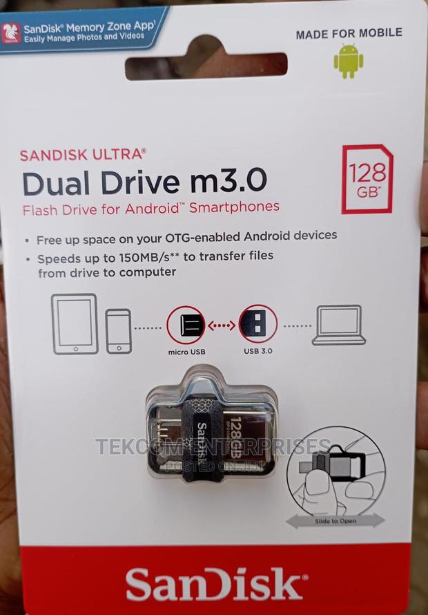 Sandisk Dual Drive M3.0 128GB Flash Drive - main view