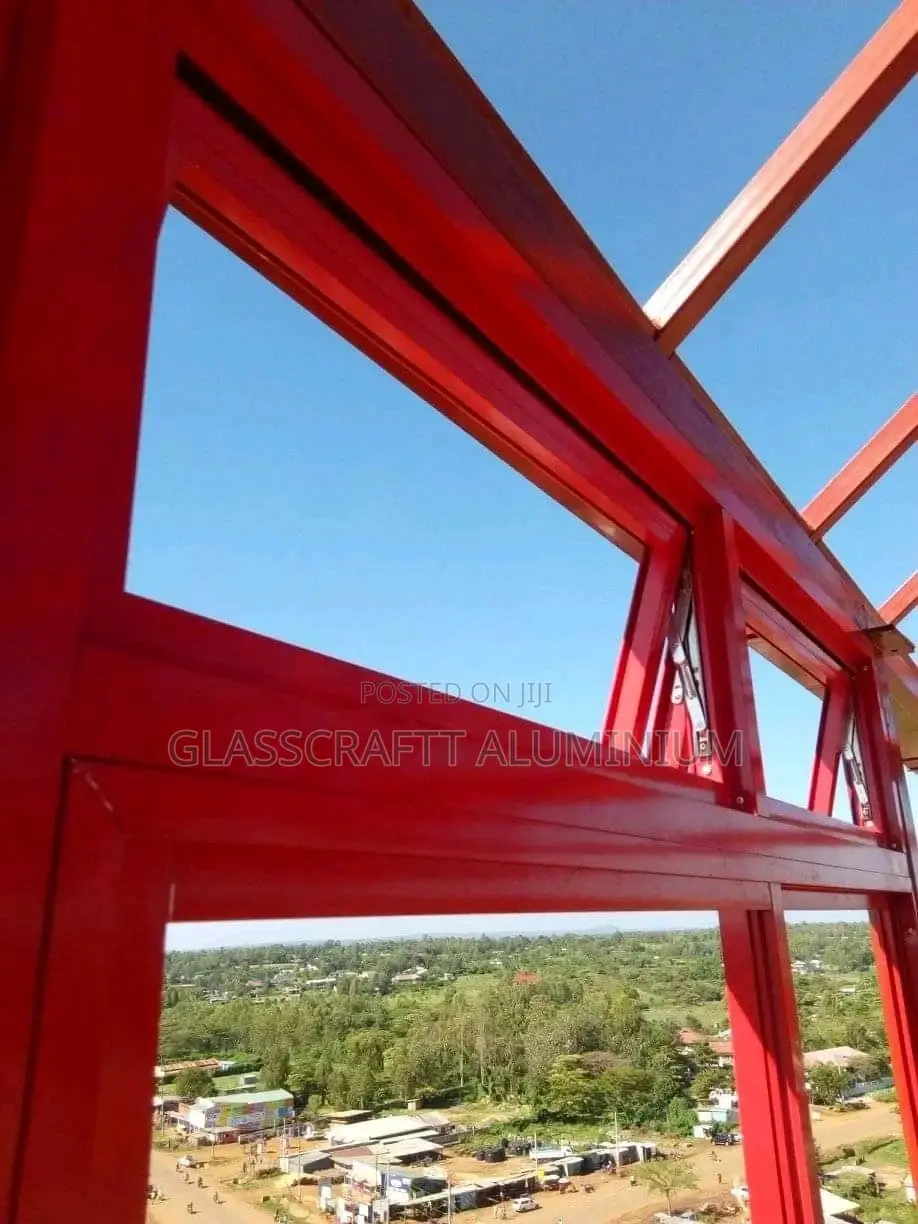 Red Coated Aluminium Frames