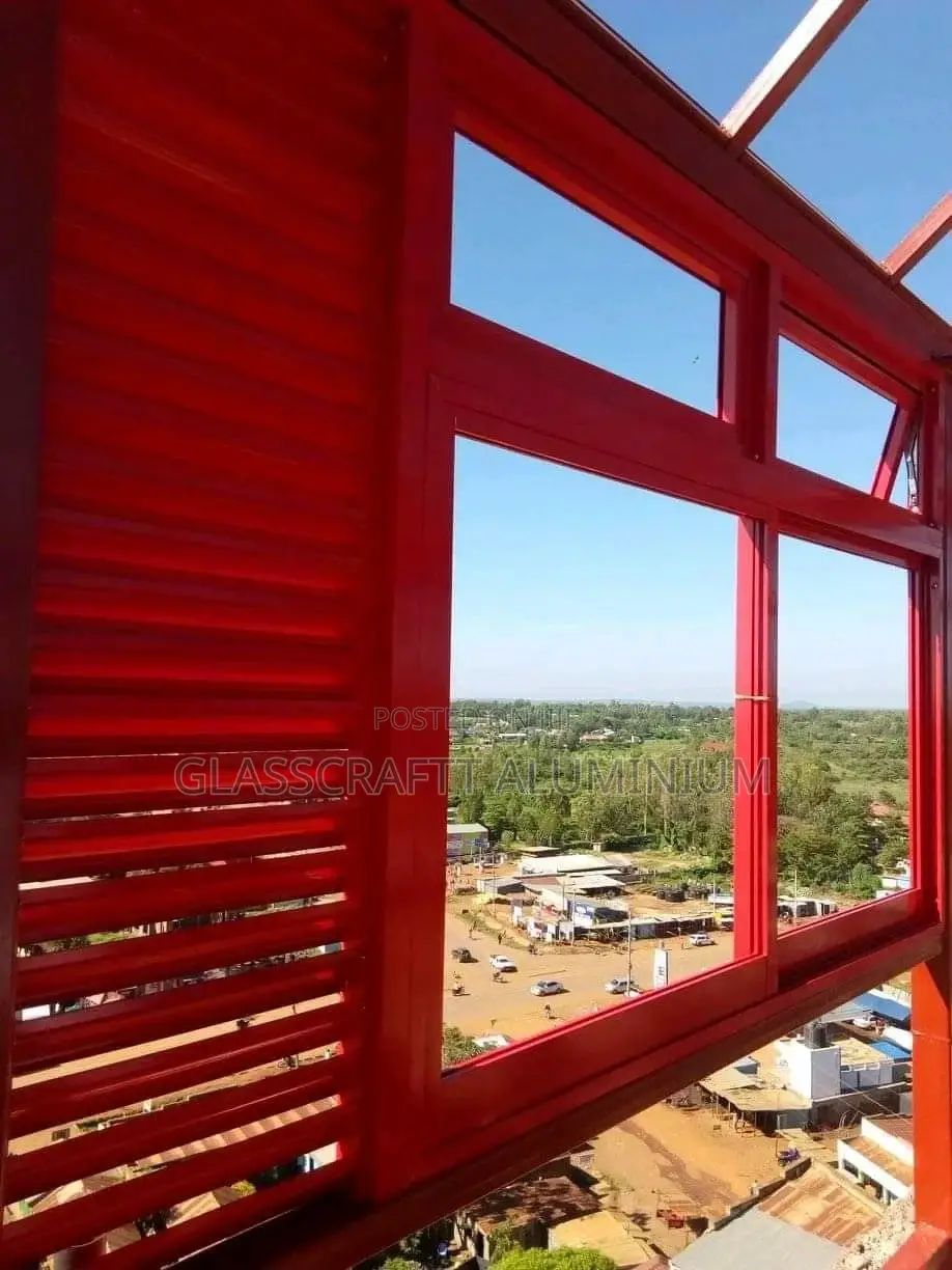 Red Coated Aluminium Frames