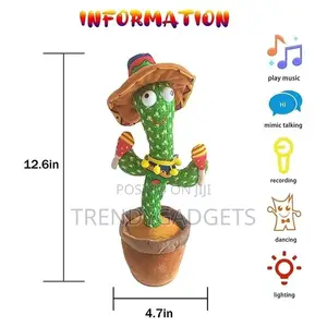 32cm Dancing Singing Talking Cactus Plush Toy