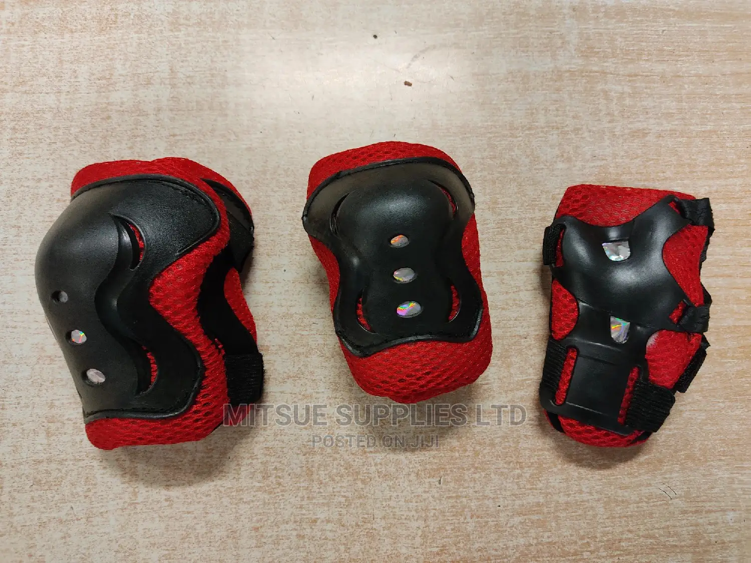 Skating Guardset For Knee, Elbow Wrist ( Black Red)