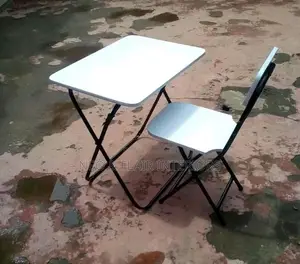 White Study Table and Chair ( Foldable)